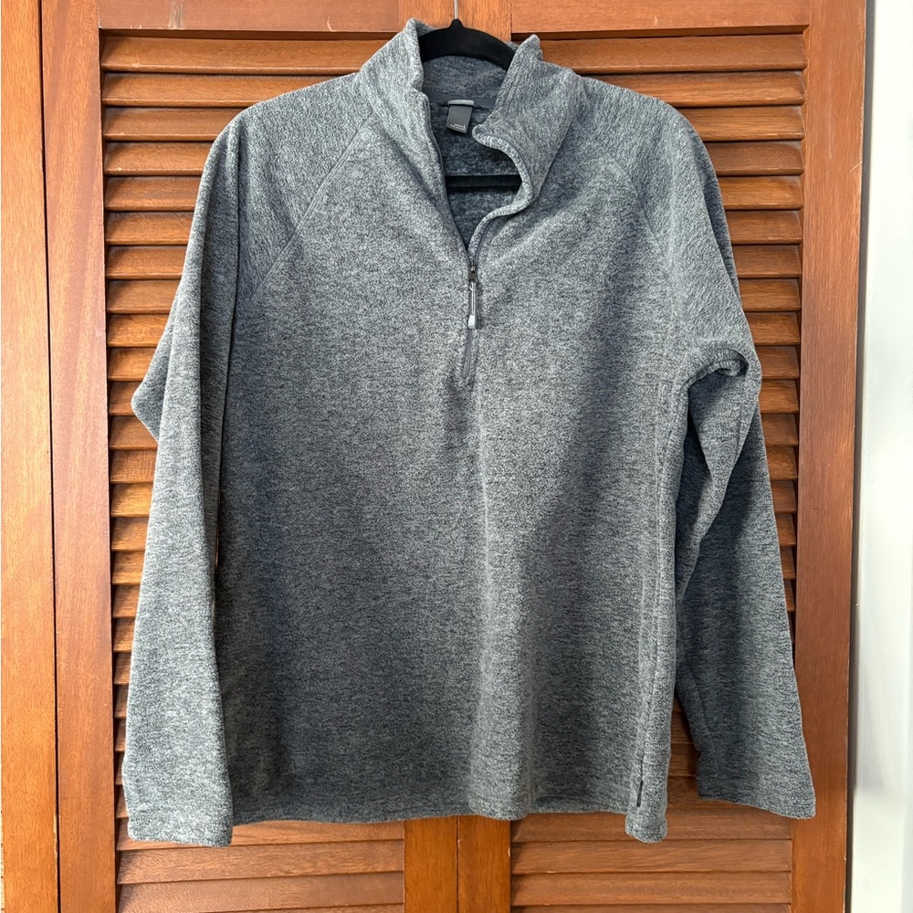 Eddie Bauer Women's Gray Quarter-Zip Sweatshirt